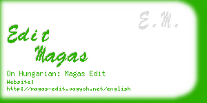 edit magas business card